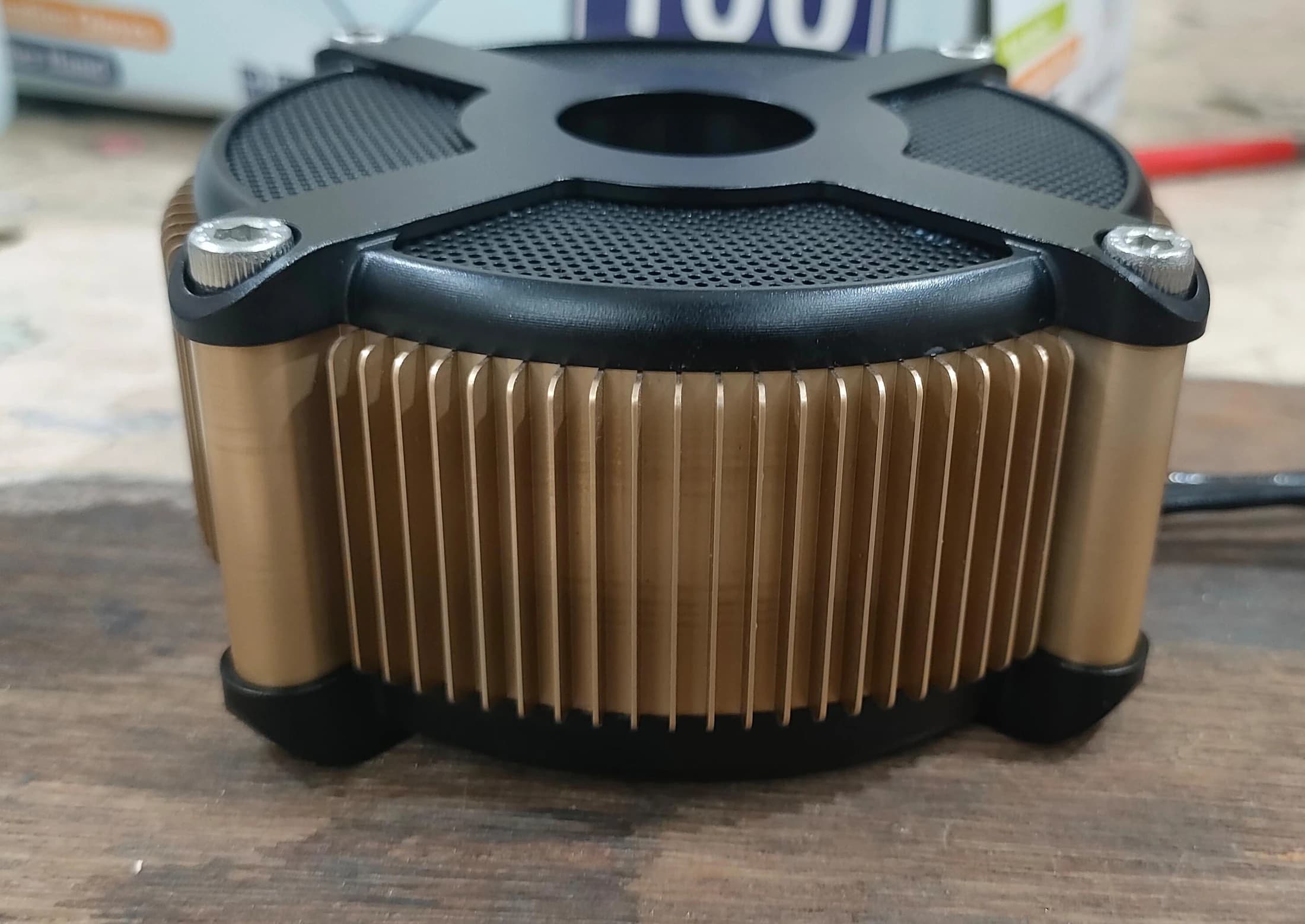 An S R Aerospace SRM series motor on the bench during build and validation