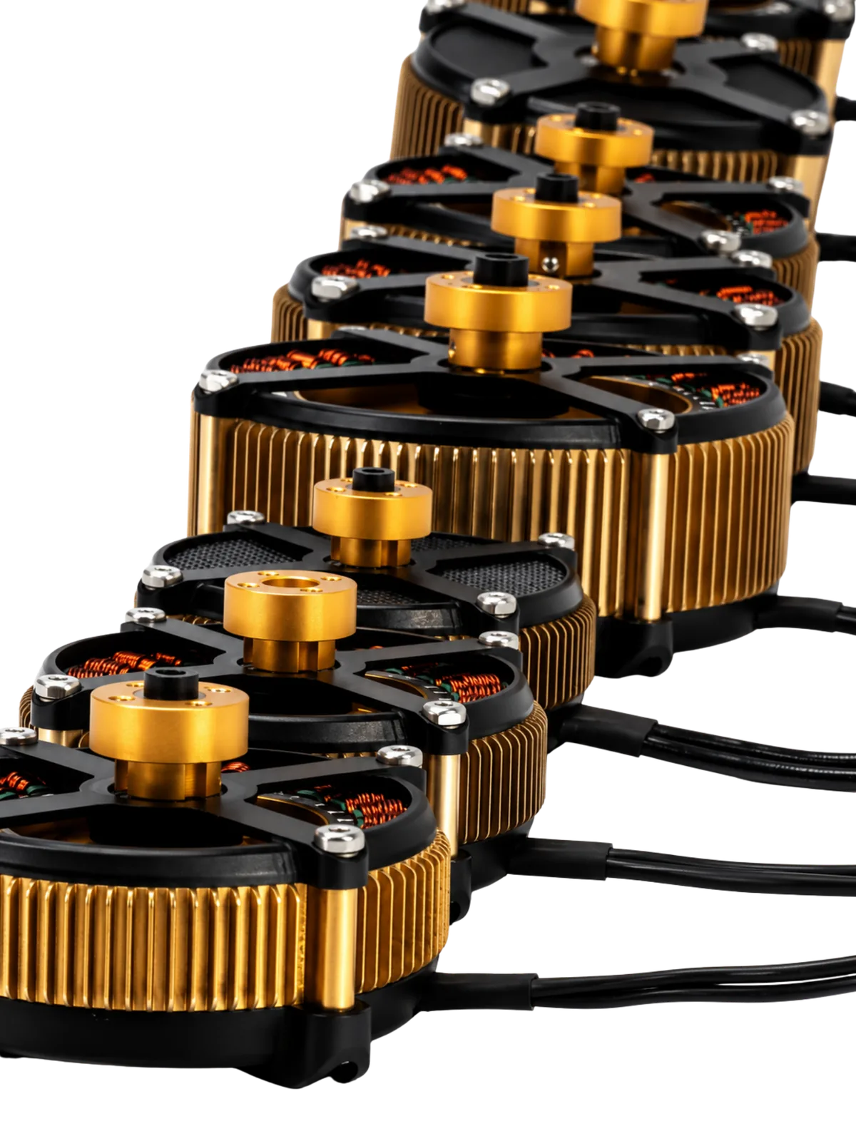 SRM air-cooled BLDC motor family, Low and High variants across the 1 to 10 kW range